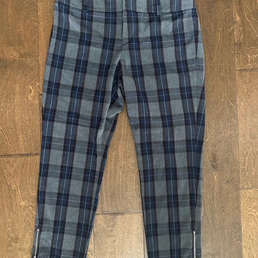 Calvin Klein Women’s Plaid Pants - Gray and Navy